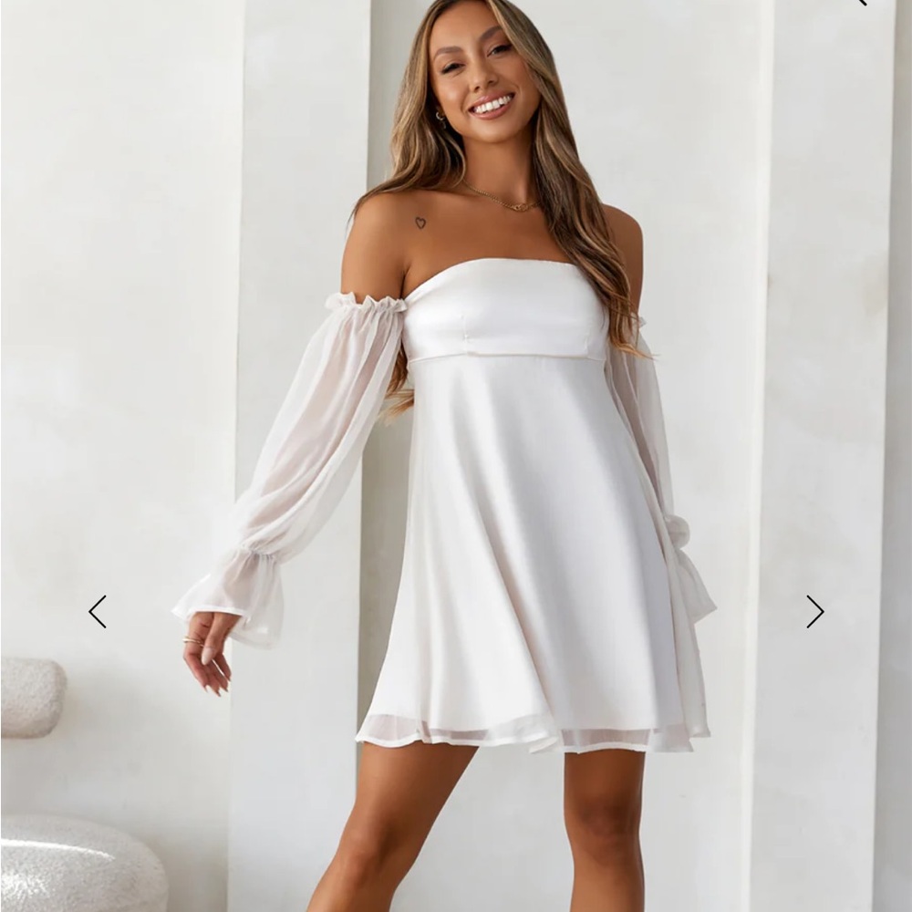 Hello Molly Delicate Soul Off Shoulder Mini Dress